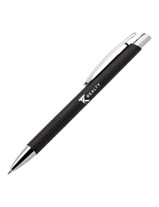 Malay Black Ballpoint Pen - Blue Ink w/TK Realty Logo