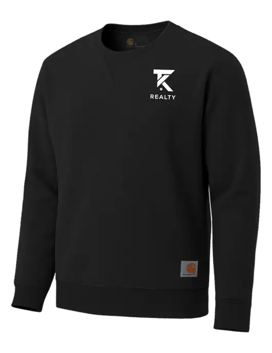 Carhartt Black Midweight Crewneck Sweatshirt w/TK Realty Logo