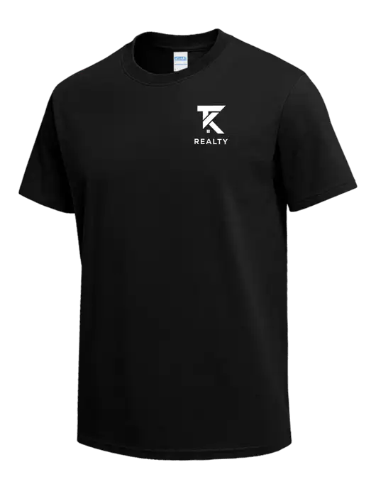 Black Heavyweight 6.1 oz T-Shirt w/TK Realty Logo