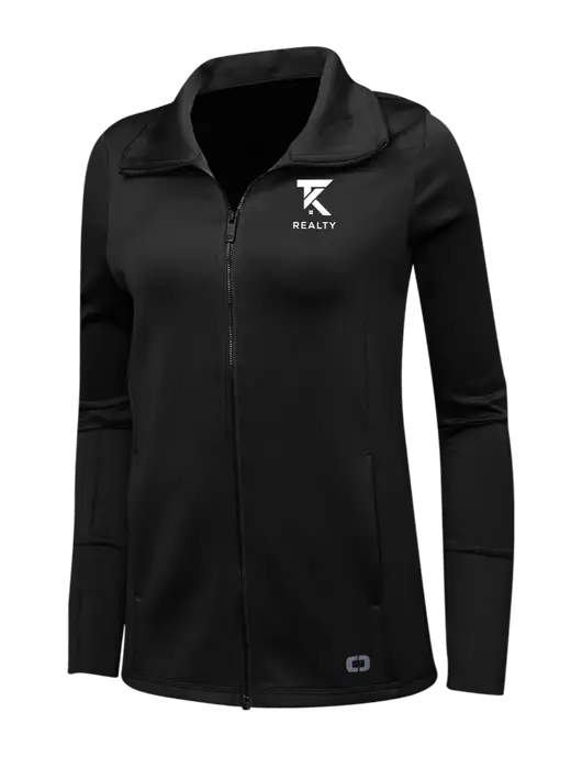 OGIO Black Womens Endurance Modern Performance Full-Zip w/TK Realty Logo