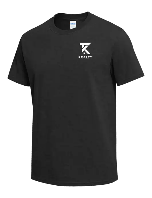Dark Grey Heather Heavyweight 6.1 oz T-Shirt w/TK Realty Logo