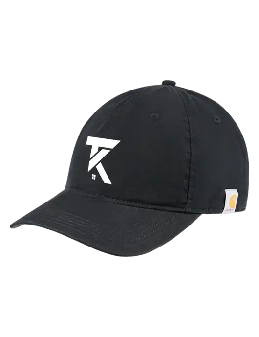 Carhartt Black Cotton Canvas Cap w/TK Realty Logo