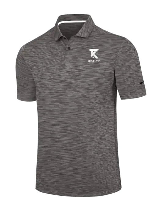 Nike Dark Grey Dri-FIT Vapor Space Dyed Polo w/TK Realty Logo