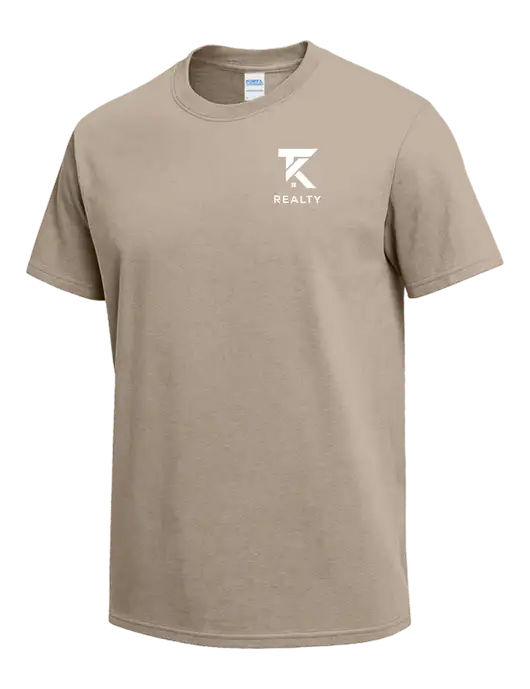 Tan Heavyweight 6.1 oz T-Shirt w/TK Realty Logo