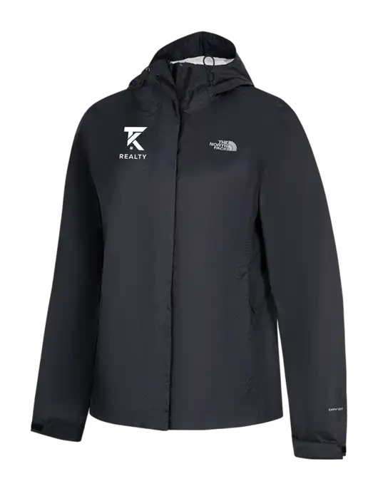 The North Face Womens Black DryVent Rain Jacket w/TK Realty Logo