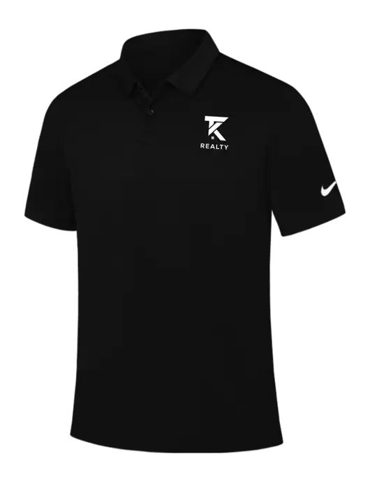 Nike Black Dry Essential Solid Polo w/TK Realty Logo