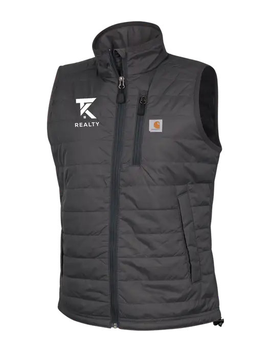 Carhartt Womens Dark Grey Gilliam Vest w/TK Realty Logo