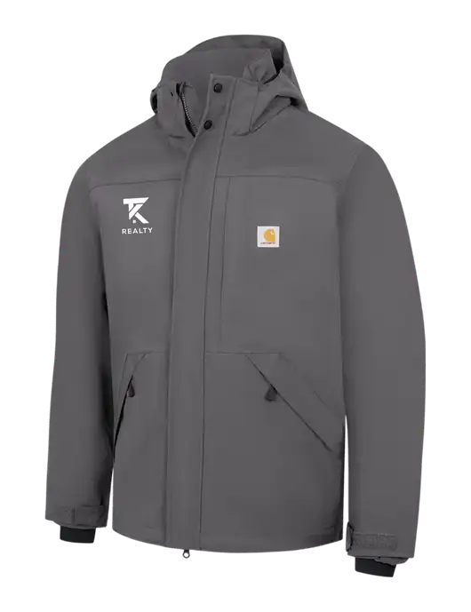 Carhartt Dark Grey Storm Defender Shoreline Jacket w/TK Realty Logo