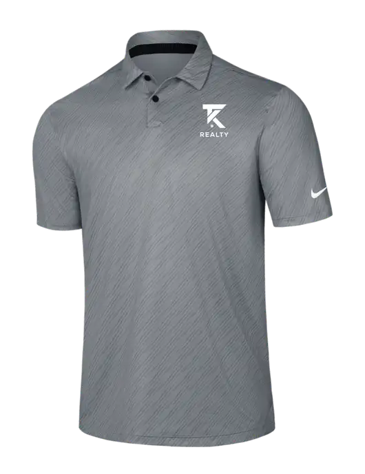 Nike Medium Grey Vapor Dash Polo w/TK Realty Logo