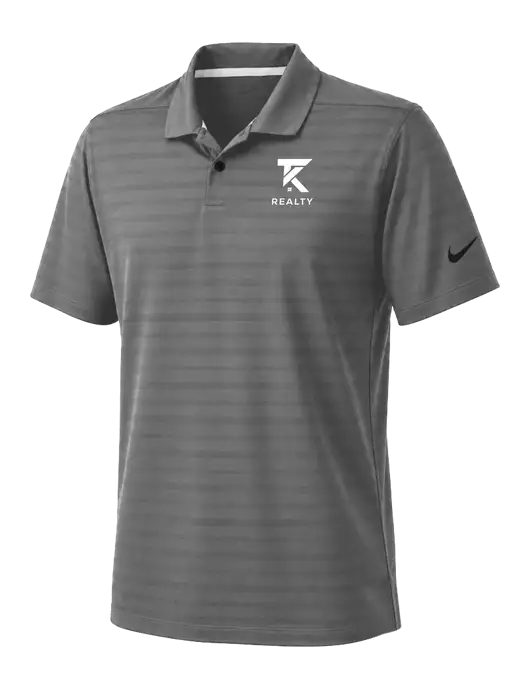 Nike Dark Medium Grey Dri-FIT Vapor Jacquard Polo w/TK Realty Logo