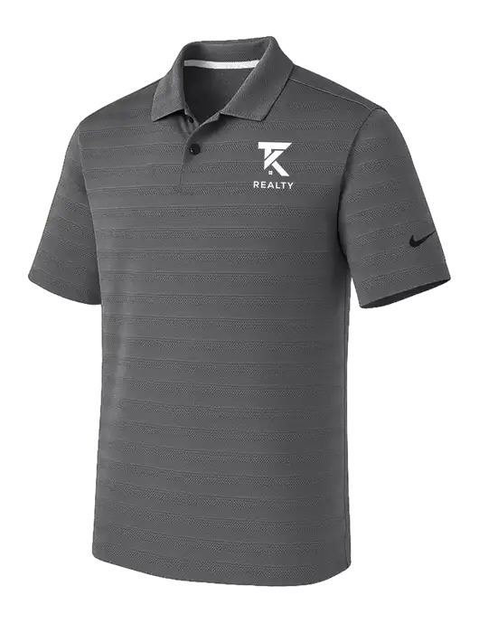 Nike Dark Medium Grey Dri-FIT Vapor Jacquard Polo w/TK Realty Logo