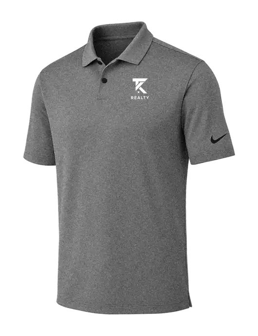 Nike Dark Grey Heather Dri-FIT Vapor Polo w/TK Realty Logo