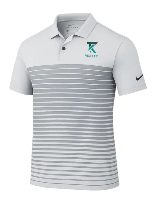 Nike Light Grey Dri-FIT Vapor Block Polo w/TK Realty Logo