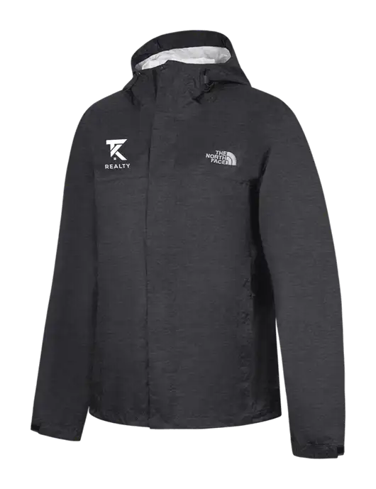 The North Face Dark Grey Heather DryVent Rain Jacket w/TK Realty Logo