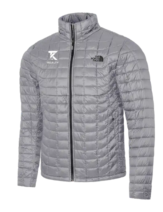 North Face Medium Grey ThermoBall Trekker Jacket w/TK Realty Logo