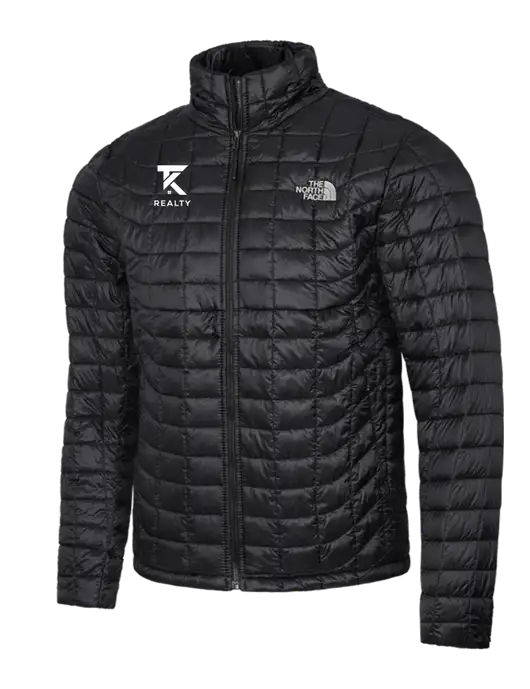 North Face Matte Black ThermoBall Trekker Jacket w/TK Realty Logo