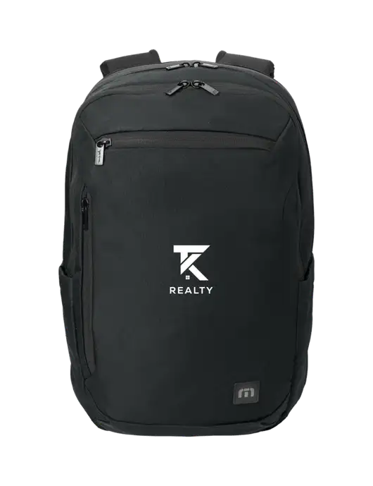TravisMathew Black Duration Backpack w/TK Realty Logo