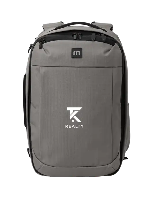 TravisMathew Medium Grey Convertible Backpack w/TK Realty Logo