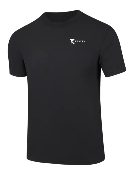 Comfort Colors 6.1 oz Black Heavyweight Ring Spun T-Shirt w/TK Realty Logo