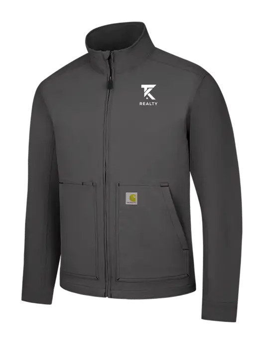 Carhartt Dark Grey Super Dux Soft Shell Jacket w/TK Realty Logo