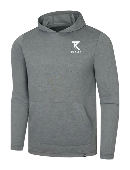 TravisMathew Dark Grey Heather Coveside Hoodie w/TK Realty Logo