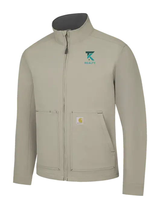 Carhartt Light  Grey Super Dux Soft Shell Jacket w/TK Realty Logo