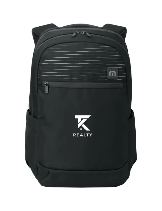 TravisMathew Black Approach Backpack w/TK Realty Logo