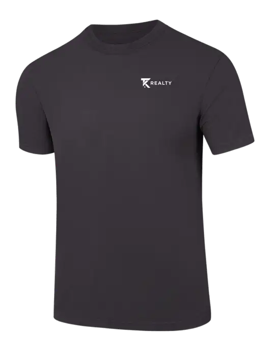 Comfort Colors 6.1 oz Dark Grey Heavyweight Ring Spun T-Shirt w/TK Realty Logo