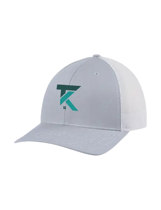 Richardson Adjustable Snapback Original 112 Trucker Cap Light Heather Grey w/White Mesh w/TK Realty Logo