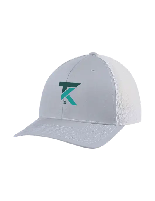 Richardson Adjustable Snapback Original 112 Trucker Cap Light Heather Grey w/White Mesh w/TK Realty Logo