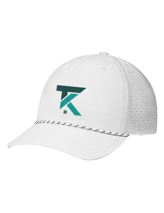 Richardson Laser Perf Performance White/White-Black Rope Cap w/TK Realty Logo
