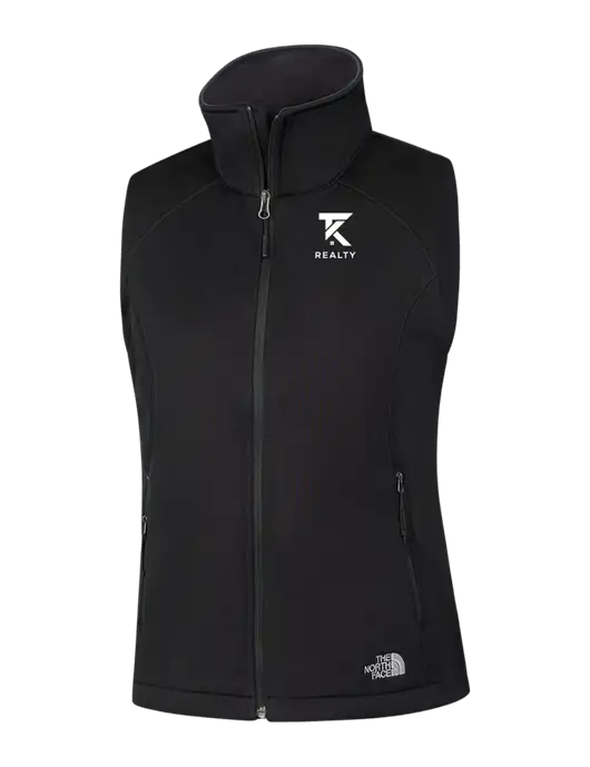 The North Face Womens Black Ridgewall Soft Shell Vest  w/TK Realty Logo