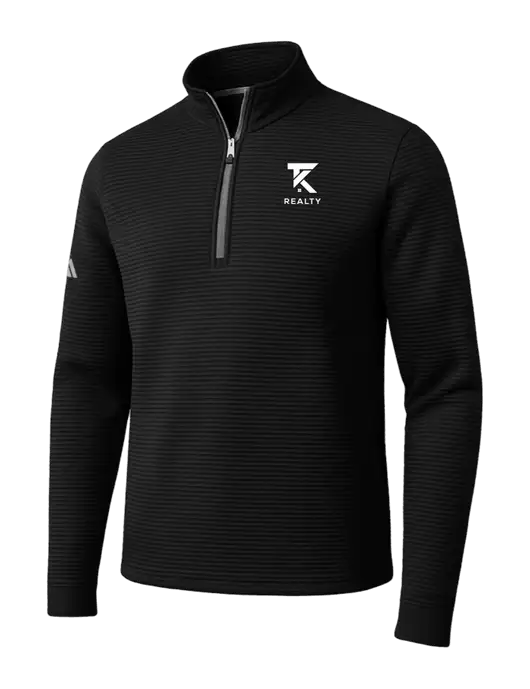 Adidas Black Spacer Quarter-Zip Pullover w/TK Realty Logo
