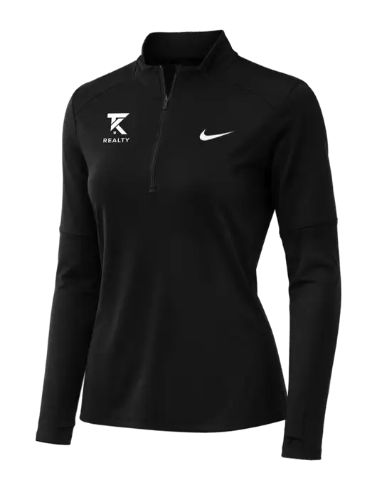 Nike Black Womens Dri-FIT Element 1/2-Zip Pullover w/TK Realty Logo