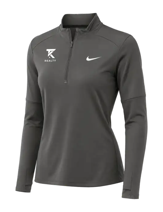 Nike Dark Grey Womens Dri-FIT Element 1/2-Zip Pullover w/TK Realty Logo