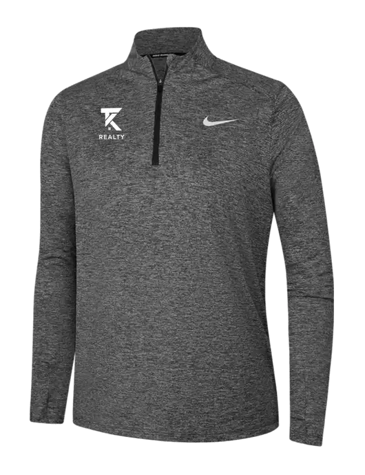 Nike Black Heather Womens Dri-FIT Element 1/2-Zip Pullover w/TK Realty Logo
