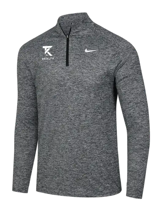Nike Black Heather Dri-FIT Element 1/2-Zip Pullover w/TK Realty Logo