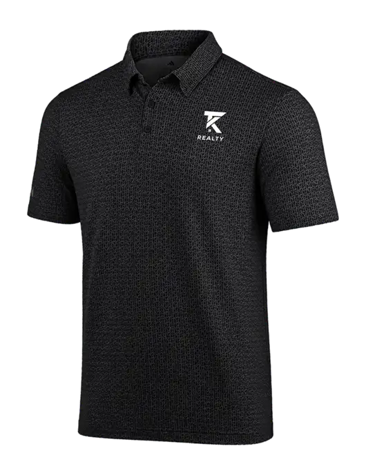 Adidas Black Printed Blend Polo w/TK Realty Logo
