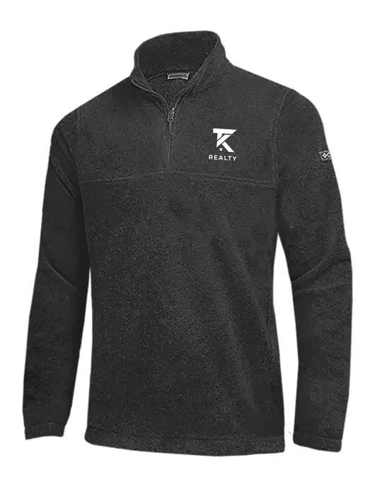 Columbia Charcoal Heather Steens Mountain Fleece 1/2 Zip Pullover w/TK Realty Logo