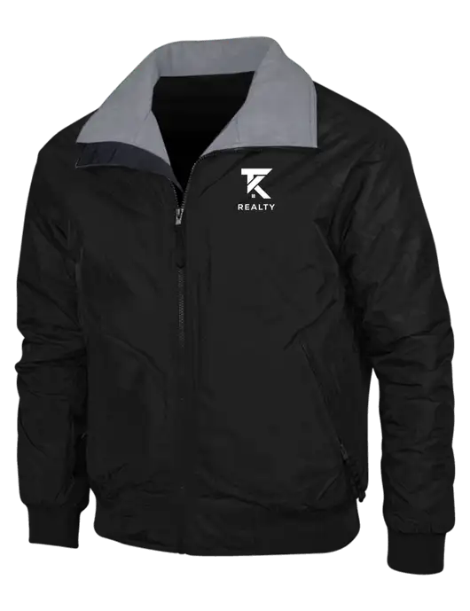 Black/Grey Classic Challenger Jacket w/TK Realty Logo