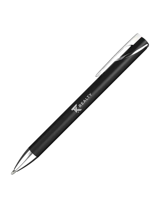Black/Chrome HyperNova Ballpoint Pen - Black Ink w/TK Realty Logo