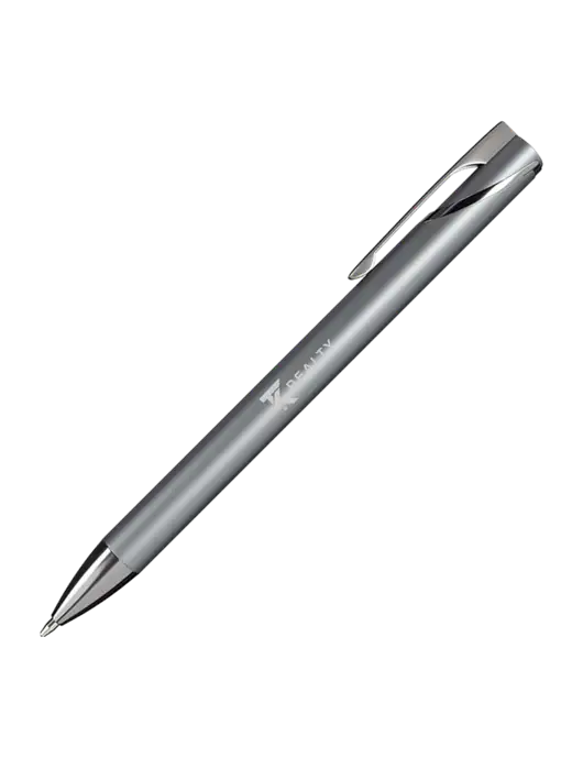 Dark Grey HyperNova Ballpoint Pen - Black Ink w/TK Realty Logo