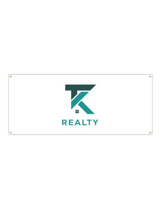 Vinyl Banner 72" x 30" w/TK Realty Logo