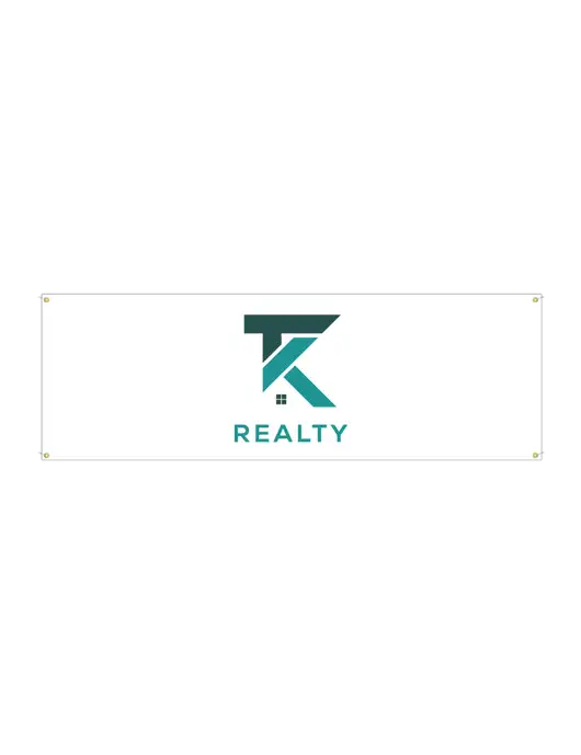 Vinyl Banner 72" x 24"  w/TK Realty Logo