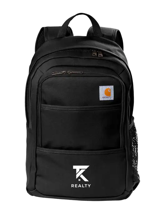 Carhartt Black Foundry Series Backpack w/TK Realty Logo