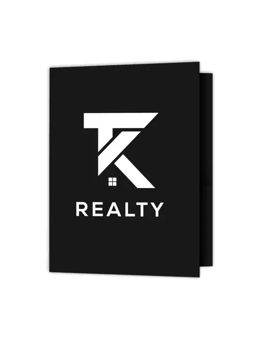 Black Presentation Folder with Dual Pockets w/TK Realty Logo