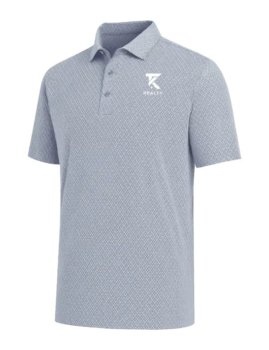 Callaway All-Over Stitched Medium Grey Chev Polo  w/TK Realty Logo