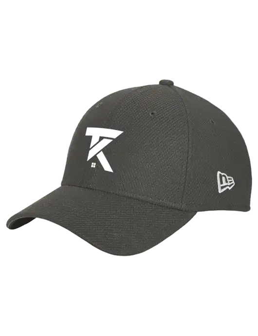 New Era Diamond Era Very Dark Grey Stretch Cap w/TK Realty Logo