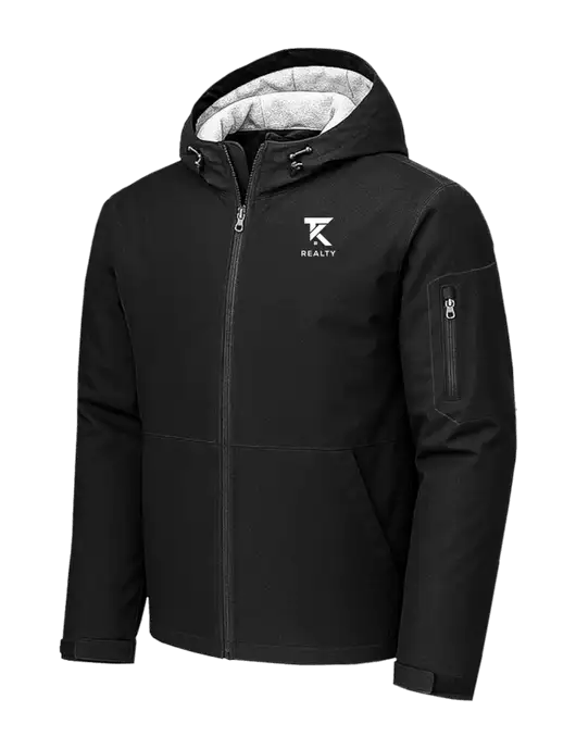 Waterproof Insulated Black Jacket w/TK Realty Logo