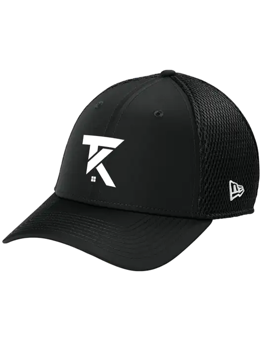 New Era 39THIRTY Performance Stretch Black Mesh Cap w/TK Realty Logo